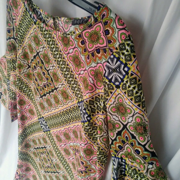 TCEC Multi Color Pattern Spring Summer Dress - Picture 2 of 5